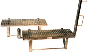 Einzelstufe für Bautreppe, feuerverzinkt