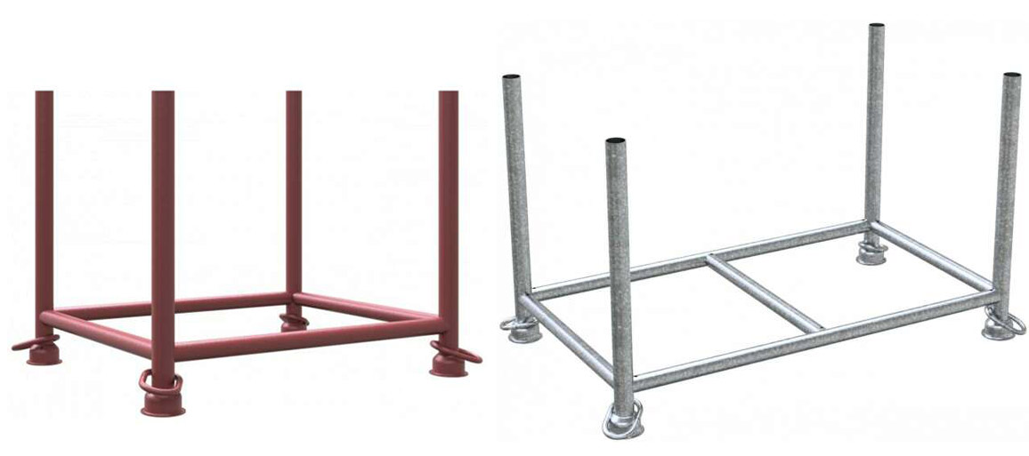 Stapelpalette, Standrohr 57 mm